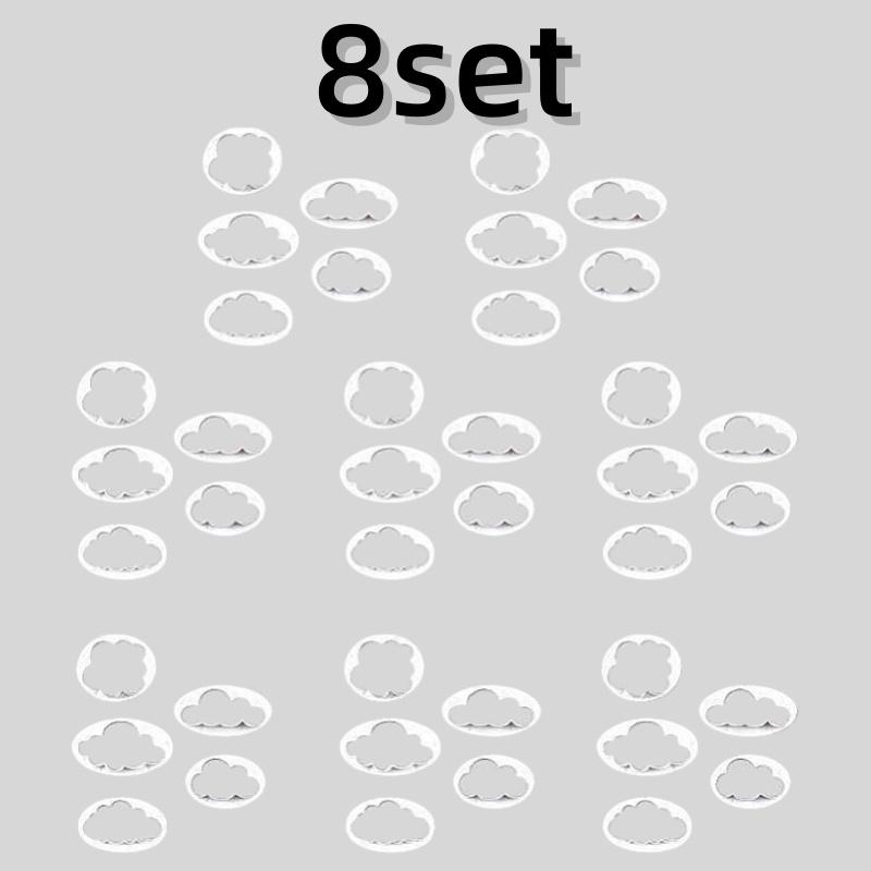 5Pcs Cloud Shape Cookie Cutter Custom Made 3D Printed Fondant Plastic Cookie Cutter For Cake Dessert Tool