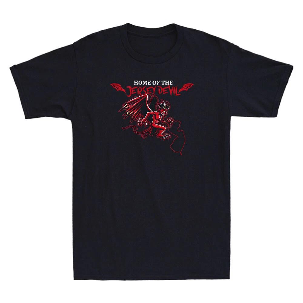 Home Of The Jersey Devil Cryptid Horror Devil Gothic Meme Vintage Men s T-Shirt S