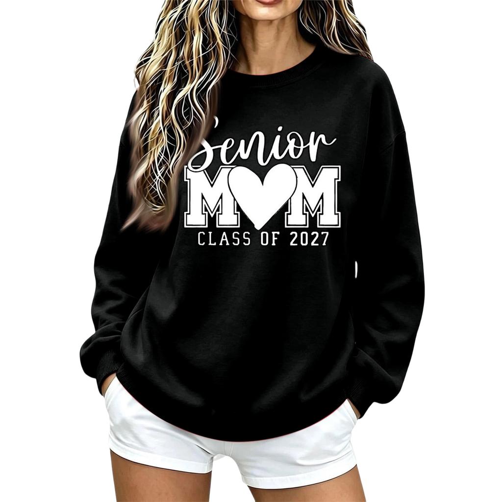 Women's Casual Neck Long Sleeve Pullover Sweatshirt, 2027 for Everyday Wear