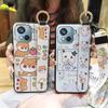 Dirt-resistant Wrist Strap Phone Case For Blackview Oscal C80 Cartoon Wristband Kickstand Silicone Cute Soft case Ring