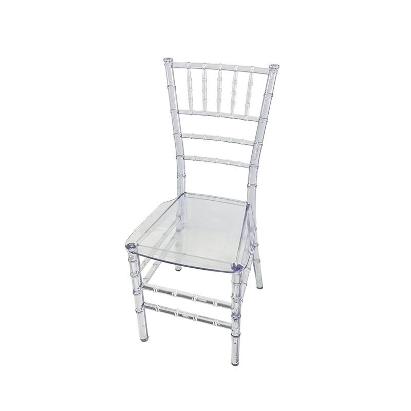 Clear Crystal Bamboo-Style Acrylic Chair for Outdoor Events and Dining