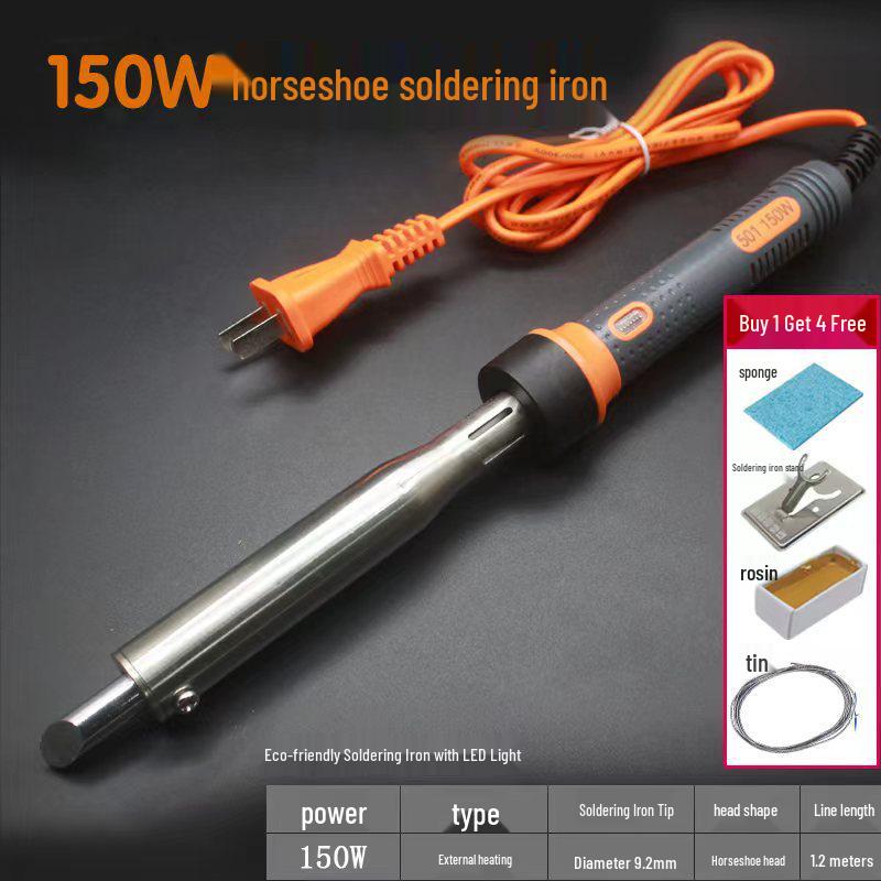 Eco-Friendly Industrial Grade Soldering Iron with Light, 80/100/150W Hot Stamping External Heating and Knife Tip