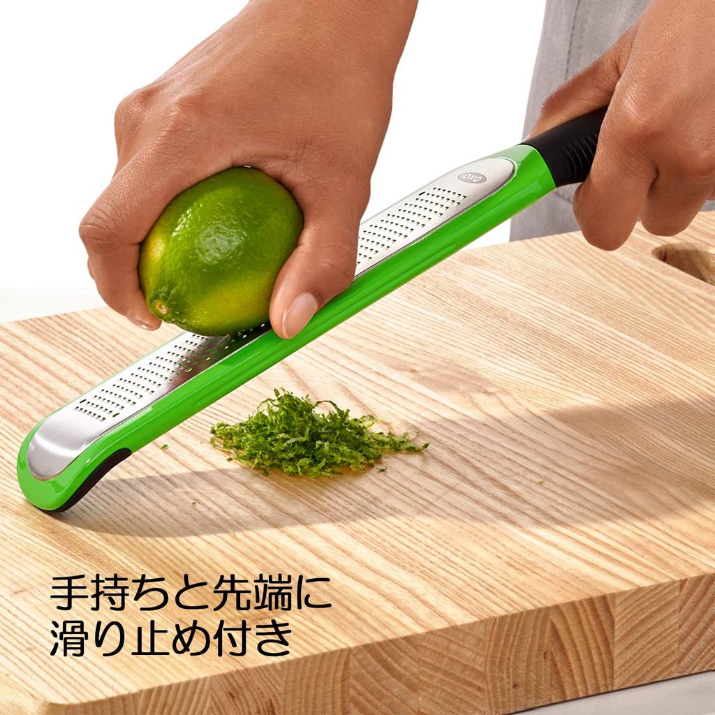OXO Grater Etching Zester Dishwasher Dryer Compatible Green Ginger Garlic Chocolate Cheese Citrus
