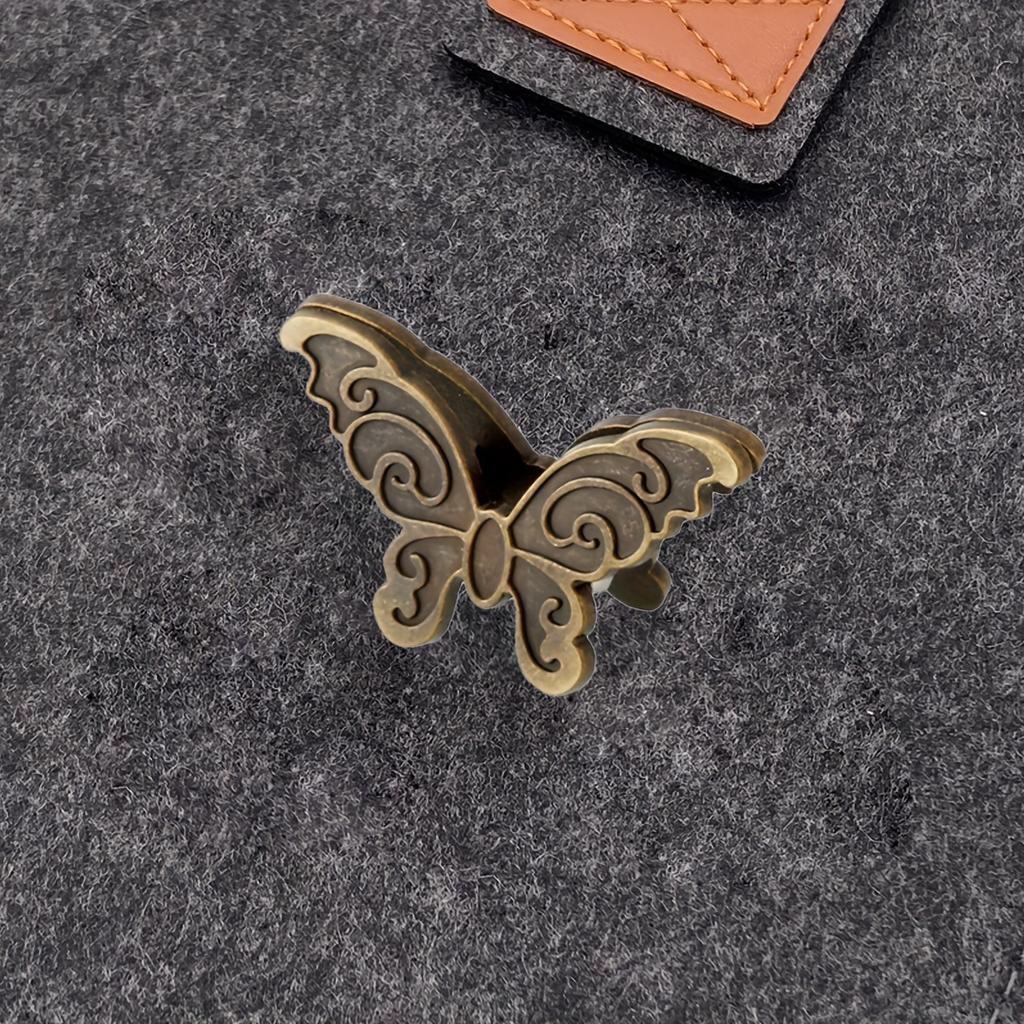 Elegant Butterfly Clips | Antique Bronze Finish, Intricate Floral Design, for Photos, Notes, Office & Home Organization, Durable Paper Clips
