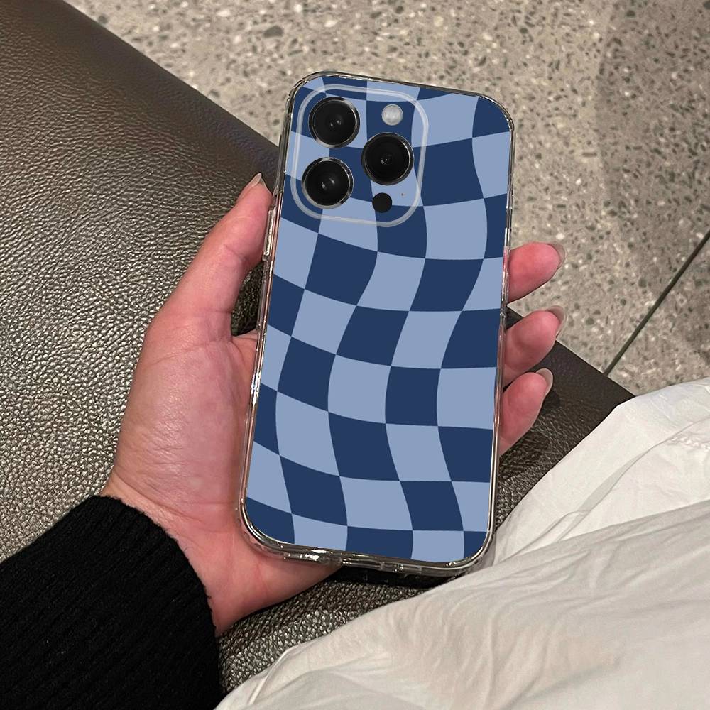 checkerboard checked chess board Phone Case For iPhone 17,16,15,14,13,12,11 Pro,Max,Plus,X,XS,XR,SE4 Mini Transparent Soft Cover