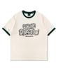 BUNKERBUSTER Typographic Ringer Short Sleeve T-Shirt Mq2Tu258_Green