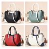 Simplistic Large Capacity Tote Bag 2023 New Women's Bag Cross-border Soft Leather Splicing Big Bag
