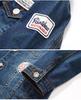 Unisex Embroidered Denim Jacket - Spring/Autumn, Loose Fit, Plus Size, Trendy Couple & Student Style