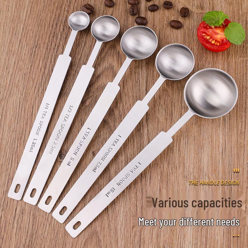 Stainless Steel Measuring Spoon Set with Precise Scale for Baking and Coffee