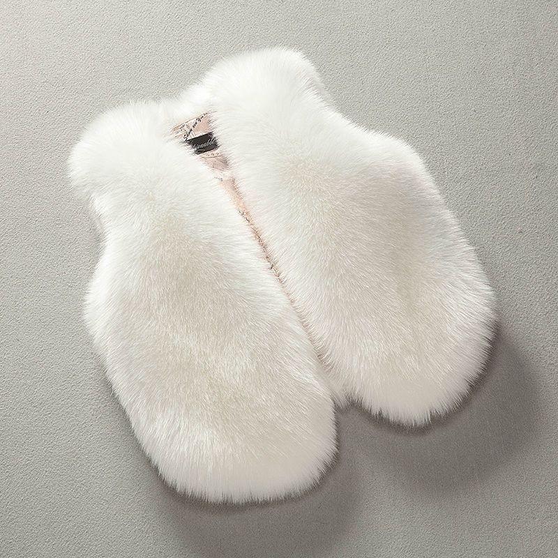 2024 Herbst/Winter Kinder Kunstfuchsfell Umhangweste, Unisex Modell 02