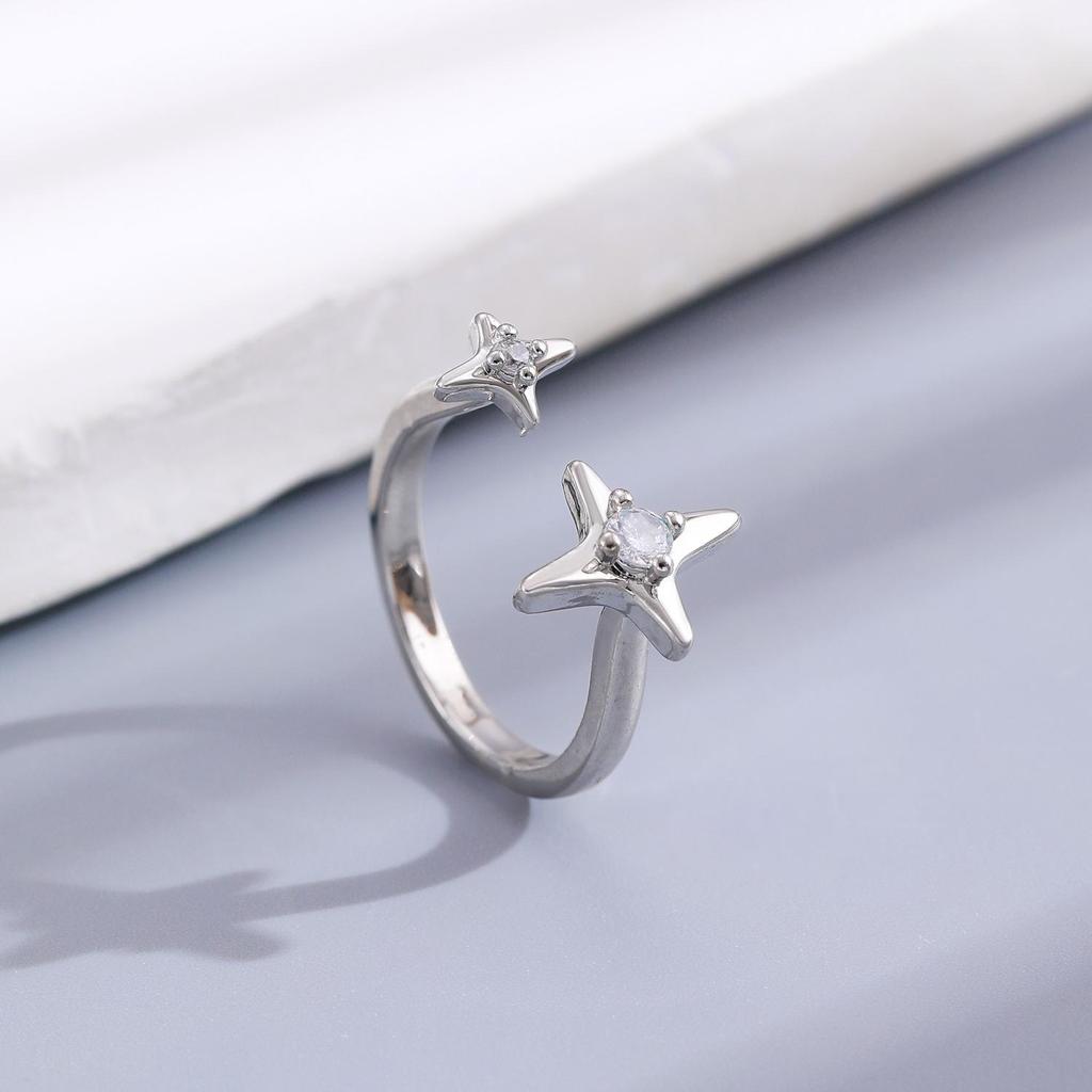 High-End Cross-Border Fashion Bow Ring for Women - European & American Style Open Index Finger Accessory