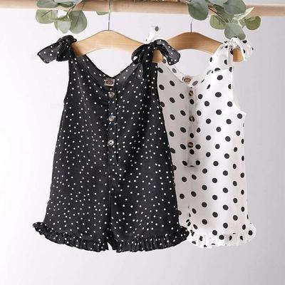 Kids Overalls Baby Girls Clothes Baby Rompers Kids Jumpsuit Summer Sleeveless Button 1-5Y Girls Outfits