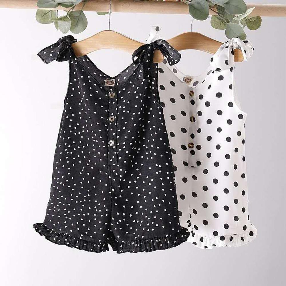Kids Overalls Baby Girls Clothes Baby Rompers Kids Jumpsuit Summer Sleeveless Button 1-5Y Girls Outfits
