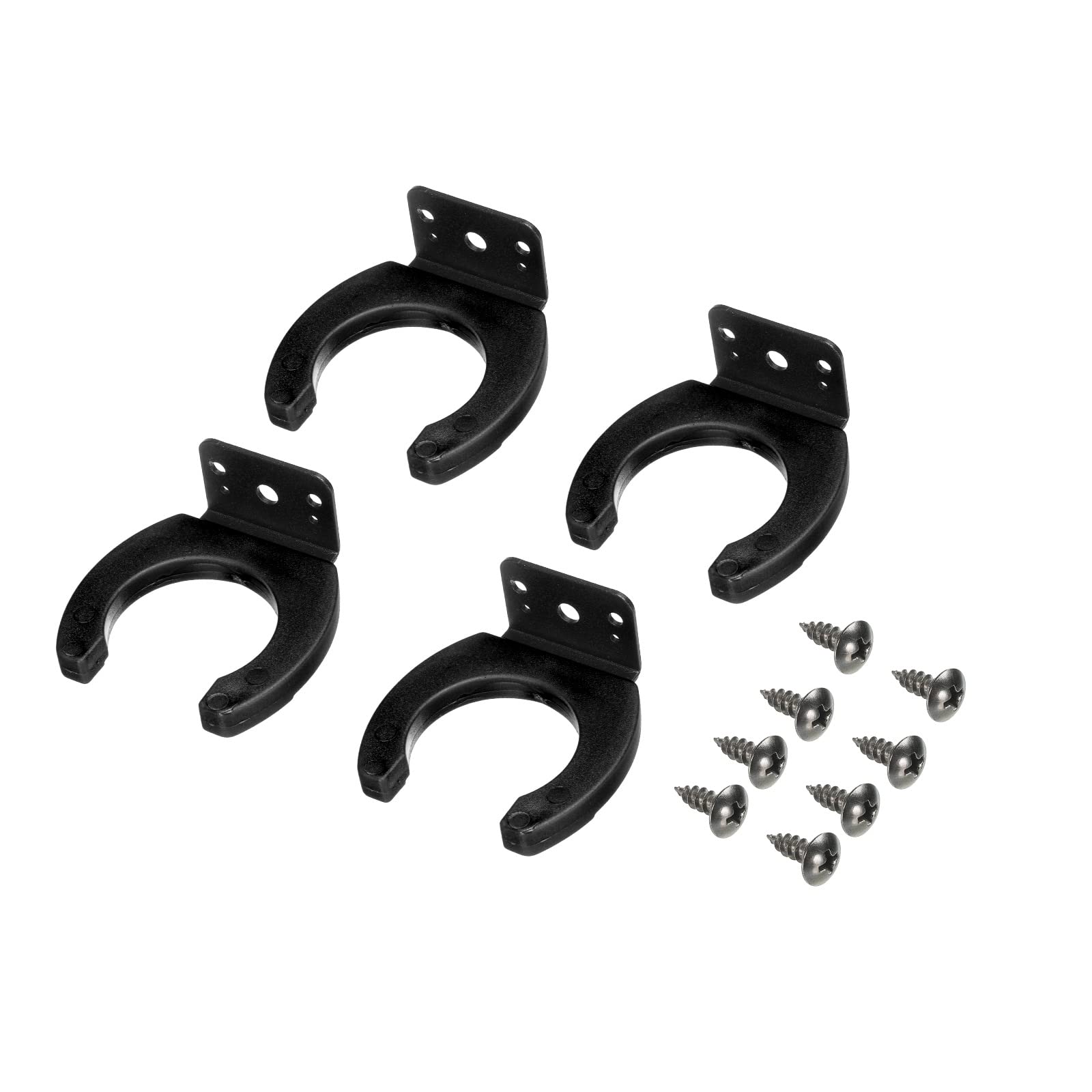 

PATIKIL Wall-Mounted Microphone Holder, Microphone Hook Stand Bracket for Home Office, Black, 4 Pieces