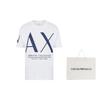 Armani Exchange T-Shirts Men's White Crew Neck Moderate Straight Fit 3LZTLF-ZJ9AZ-1100