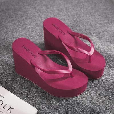 Scarpe da donna comode, estive, zeppe, ciabatte con plateau, sport all'aria aperta, infradito da spiaggia, scarpe casual aperte, 2025