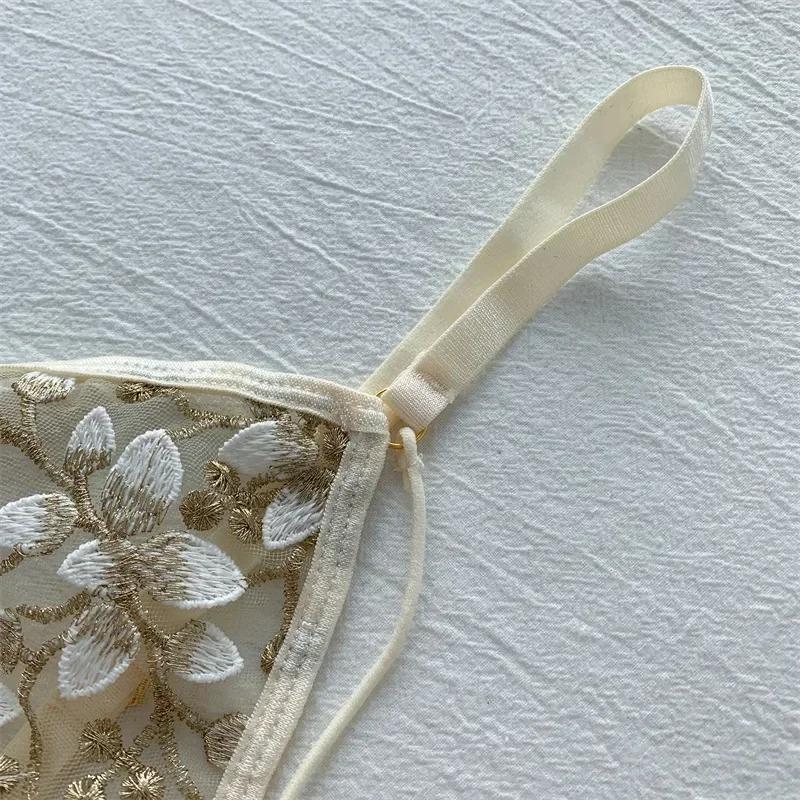 Weiblicher sexy Spitzen-BH, nahtlose Unterwäsche, Bralette, Dessous, ultradünner BH und Slip-Sets
