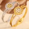 Love Four-petal Flower Circle Fashionable Elastic Open Jewelry Bracelet