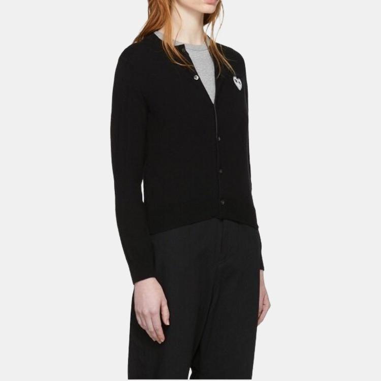 Comme des Garçons PLAY (WMNS) COMME des GARCONS PLAY Cardigan White heart 'Black' Women's AZ-N061-051-1