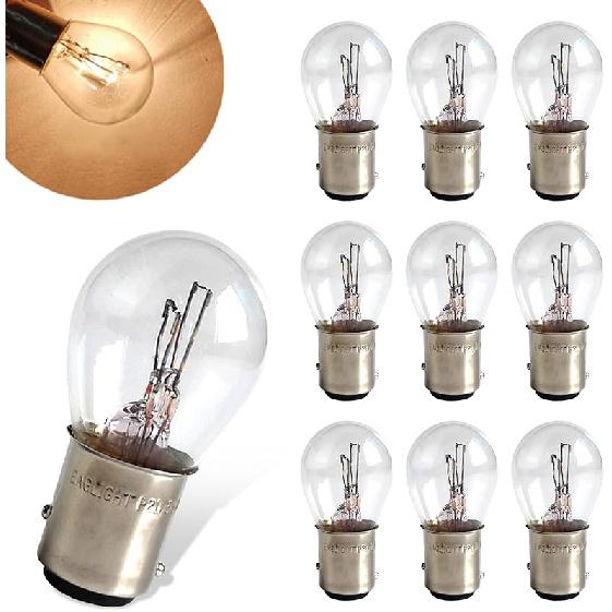 10 PCS Car 1157 P21/5W S25 BAY15D Light Bulb, Double Tail High And Low Brake Light Bulb Turn Signal Light Bulb LongerLife Replacement, Universal
