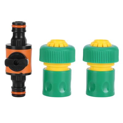 3 PZ /Set Tipo Americano Valvola a Sfera On/Off Connettori Rapidi per Tubo da Giardino Kit Riparazione Tubo G3/4