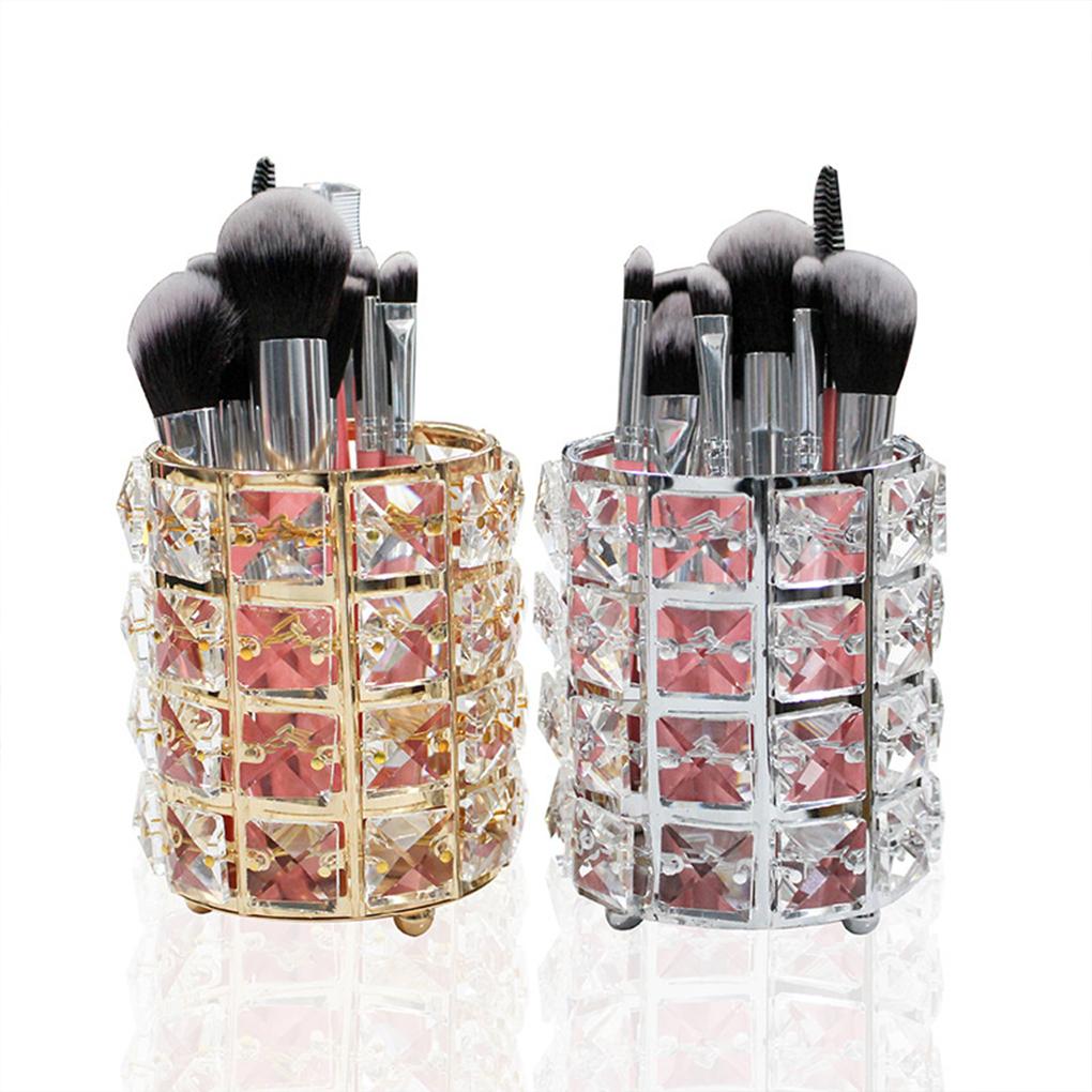 European Style Metal Makeup Brush Storage Rack Elegant Exquisite Organizer Brush Storage Holder