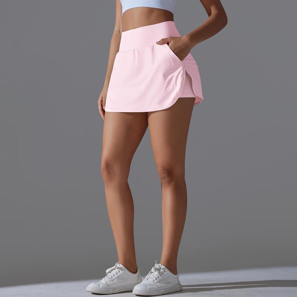 Women's Quick-Dry Anti-Exposure Skort for Tennis, Badminton, and Yoga - High Waist Summer Activewear.