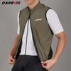 Darevie Factory 2 Way Zipper Cycling Windproof Bike Vest Packable Lightweight Wear-resistant Cycling Gilet Wind Vest