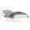 VidaXL Cadre de Lit Métal avec Tête de Lit, Lit Simple avec Sommier à Lattes, Lit Adulte avec Pied, Meuble de Chambre, 376268