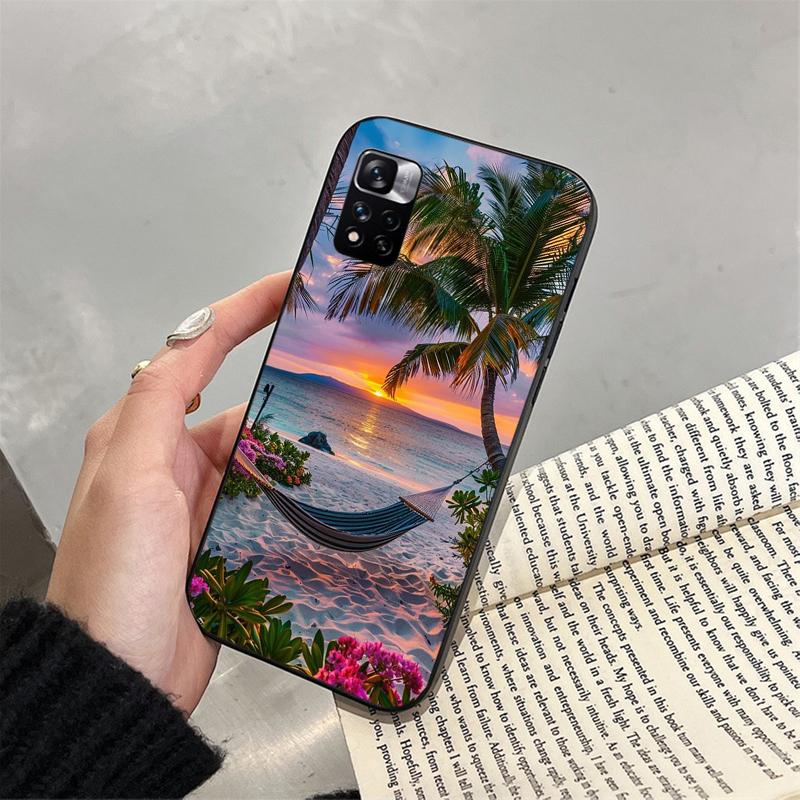 Phone Case For Xiaomi Poco C71 15T 14T Pro Redmi note 15 14 14 13 Pro Redmi A5 15C 13C palm Tree Sea Beach