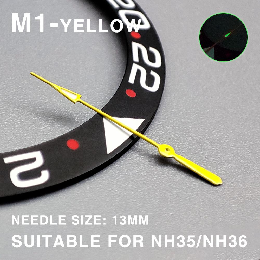High quality watch pointer green glow suitable for NH35 NH36 movement watch pointer Parts Replacement personalized second hand