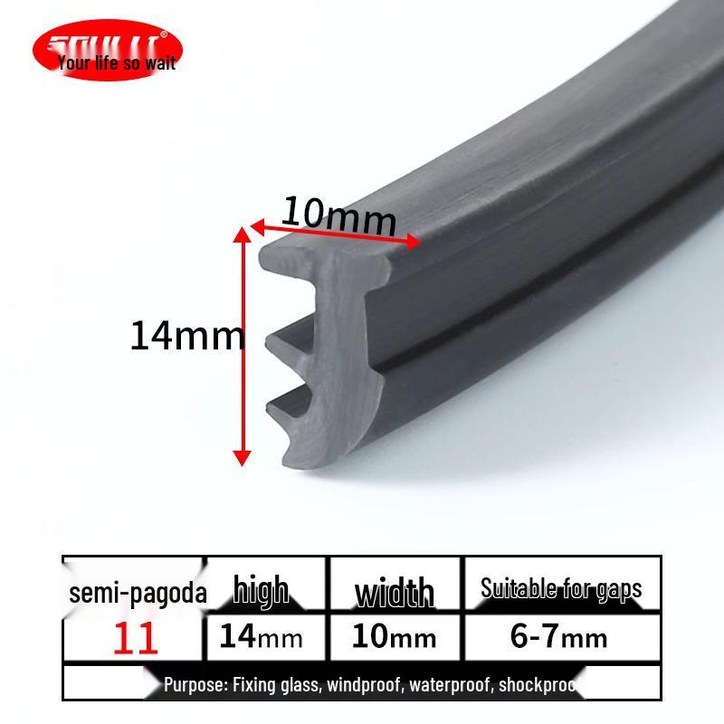 Aluminium T-Dichtungsprofil für 90er Typ Festglas-Schiebetüren und Fenster