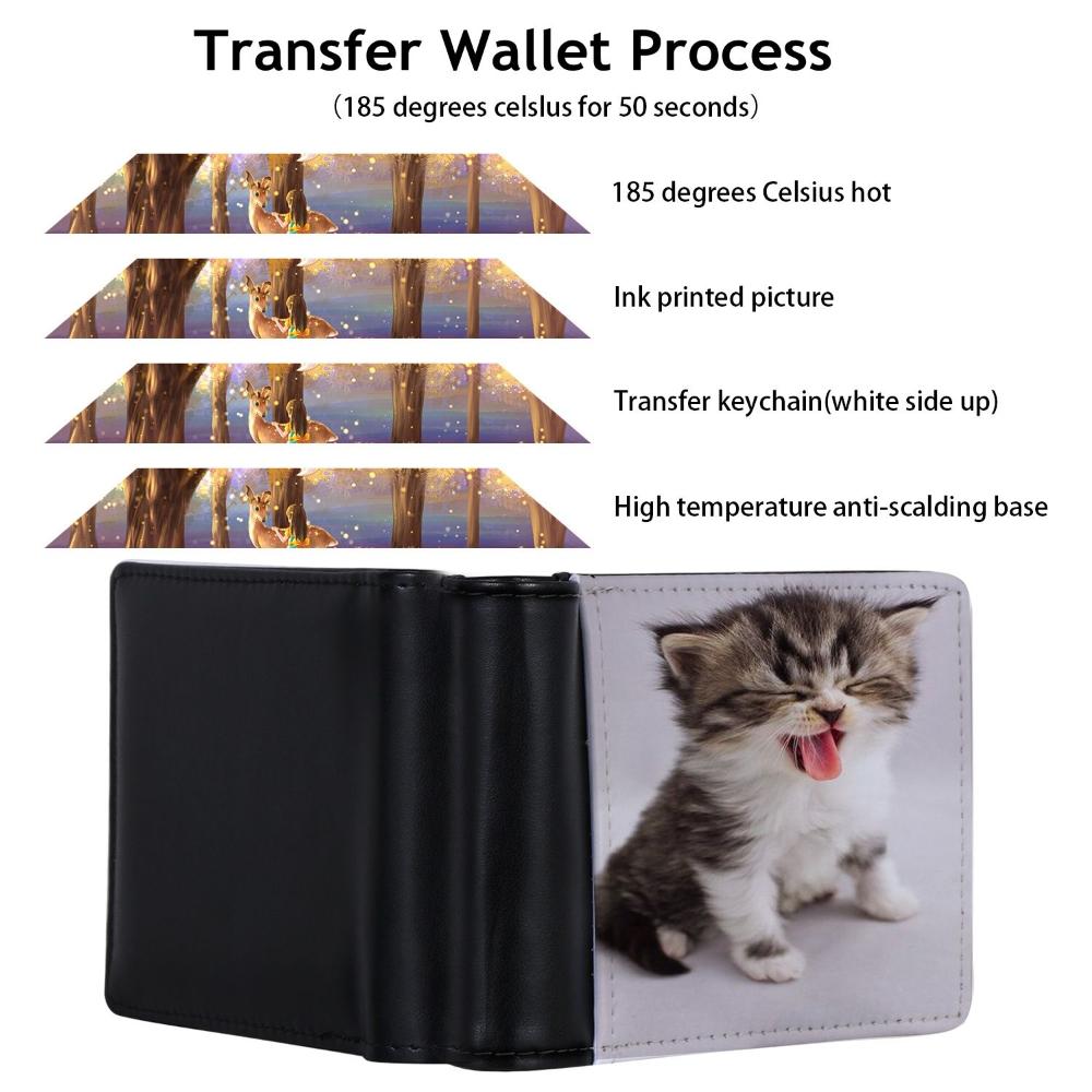 DIY Gift Multi Card Holder Wallet Sublimation Blanks Wallet PU Leather Wallet for Women Men