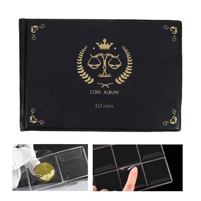 312 Pockets Coin Collection Book PVC Flip Cover Storage Album Dustproof Coin Holder Portfolio For Collectors