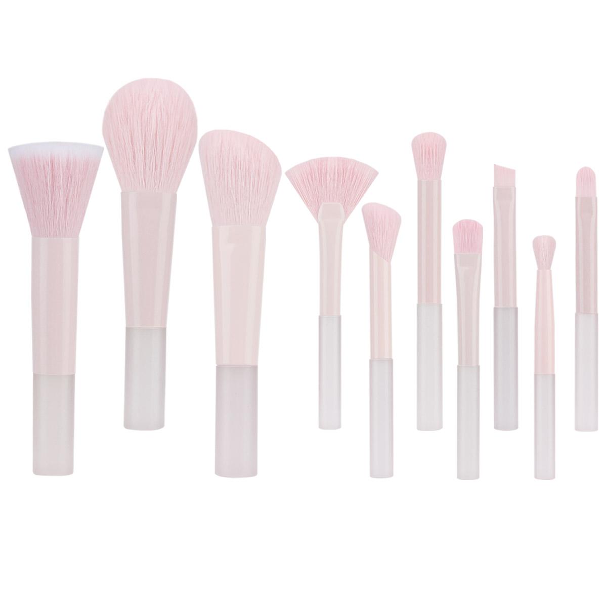 New Mini Makeup Brush Set 10PCS Eyeshadow Loose Powder Brush Travel Portable Soft Hair Makeup Tools Christmas gift