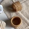 Natural Material Handwoven Rattan Napkin Rings Handmade Rattan Napkin Buckle  Wedding Party Use