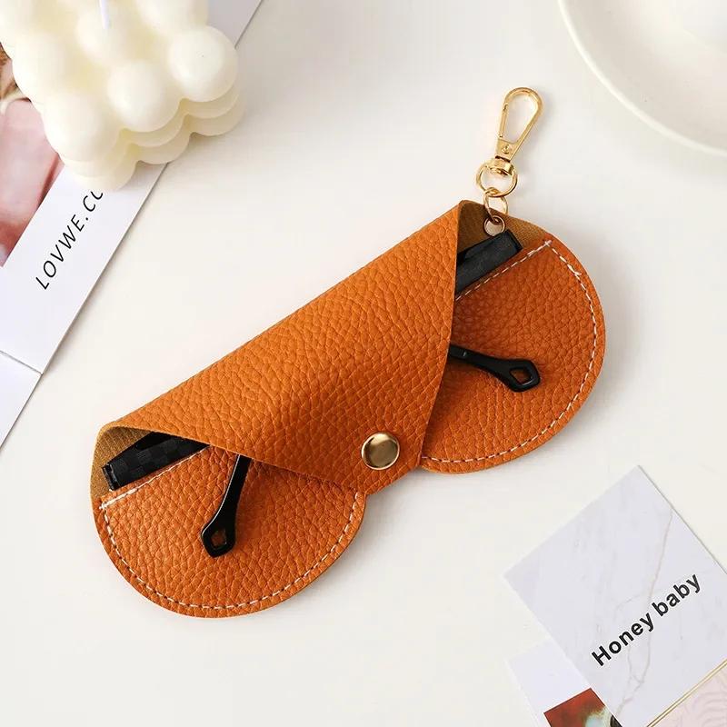 Simpatico Astuccio da Appendere in Pelle PU per Occhiali da Sole Occhiali da Lettura Borsa Portaoggetti Goffrata Litchi Copriocchiali Portatile da Viaggio Porta Occhiali