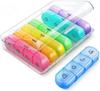 Pill Cases Box Organizer 7 Days 21/28 Grids 3/4 Times Portable Travel with Large Compartments for Vitamins Medicine Fish Oils