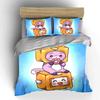 Set Biancheria da Letto Animale Cartone Animato Carino Set Copripiumino Copripiumino Federe (1 * Copripiumino 2 * Federe, senza piumino)