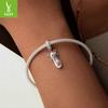 Pink Sweet Ballet Shoes Diy Pendant Accessories, Dream Princess Wind S925 Sterling Silver Bracelet Beaded