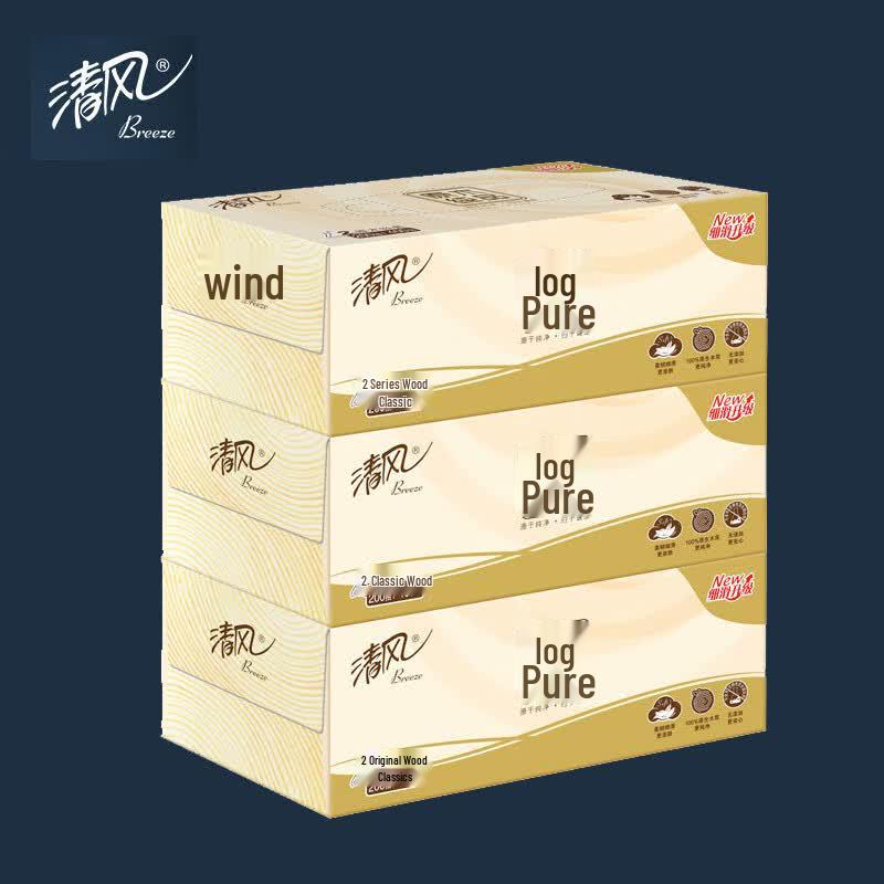 Qingfeng Pure Wood 2-Ply Facial Tissues