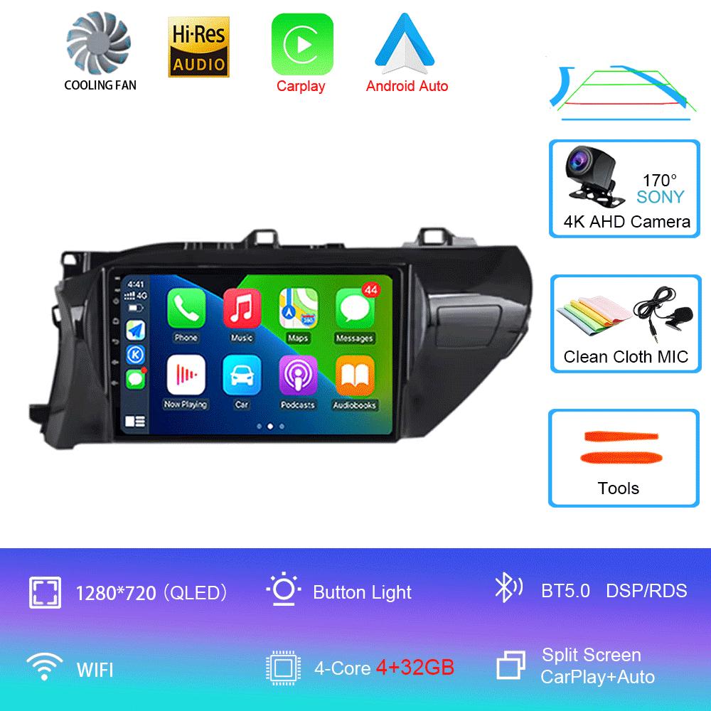 

Автомобильное радио Android14 Carplay для Toyota HILUX REVO VIGO IMV 2016 2017 2018 2019 2020 Мультимедийный GPS-плеер Стерео 2din Головное устройство