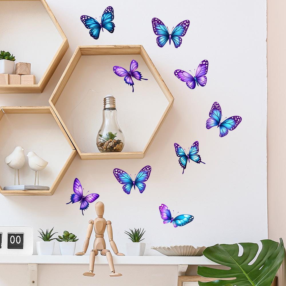 Painted Butterfly Bedroom Living Room Entrance Home Background Decoration Wall Stickers