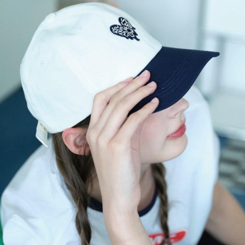 RXMC Melting Heart Two Tone Ball Cap_WHITE/NAVY