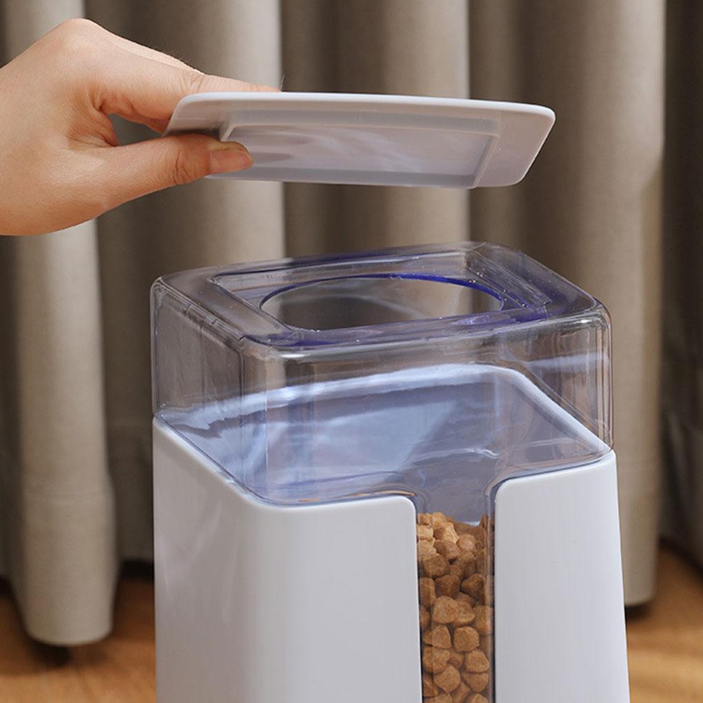 Automatischer Futterautomat für Haustiere (Katze/Hund) - Sicher, Große Kapazität, Einfache Bedienung, Haustierbedarf Spender