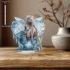 2D Flat Goddess of Ice Acrylic Desktop Decoratio, with Base, Suitable for Wall Decoration, Porch, Room, Villa, Accents Home, Hallway, or Workplace - R