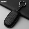 Skórzany Pokrowiec Etui na Kluczyk Samochodowy do Jeep Renegade Compass Grand Cherokee do Chrysler 300C Wrangler Dodge Uchwyt Ochronny na Kluczyk