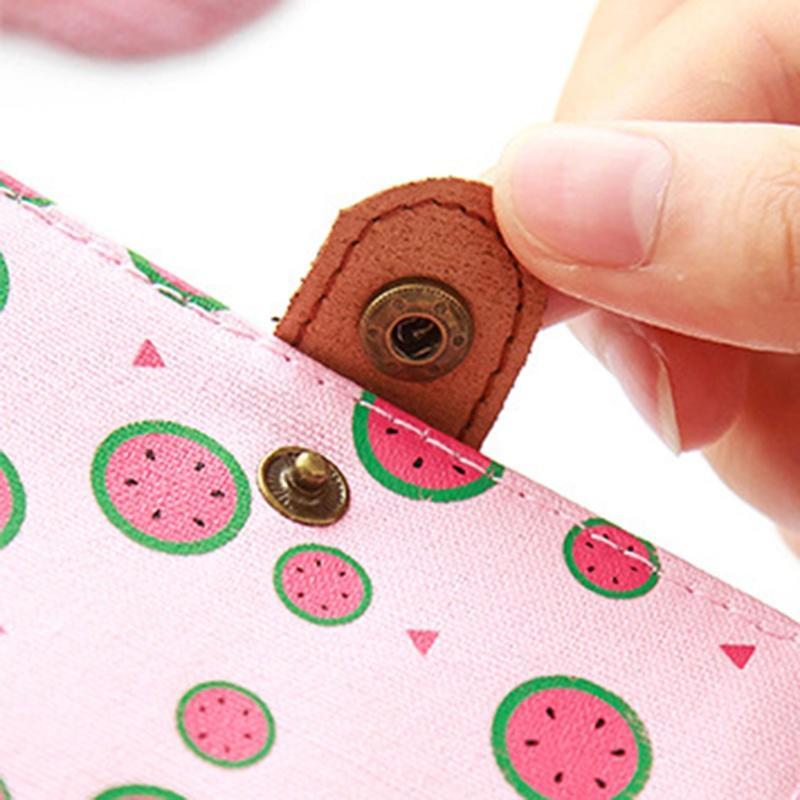 Frucht-Druck Kreditkartenhalter Damen Ausweishalter Geldbörse Geldscheinhalter Canvas Halter Tasche