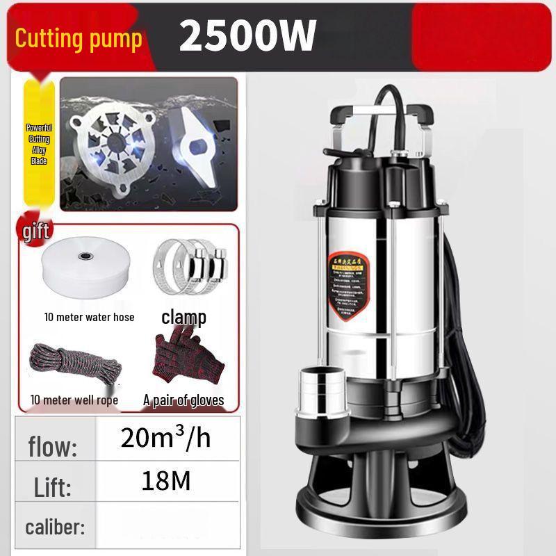 220V Household Sewage & Sludge Pump for Septic Tank and Drainage