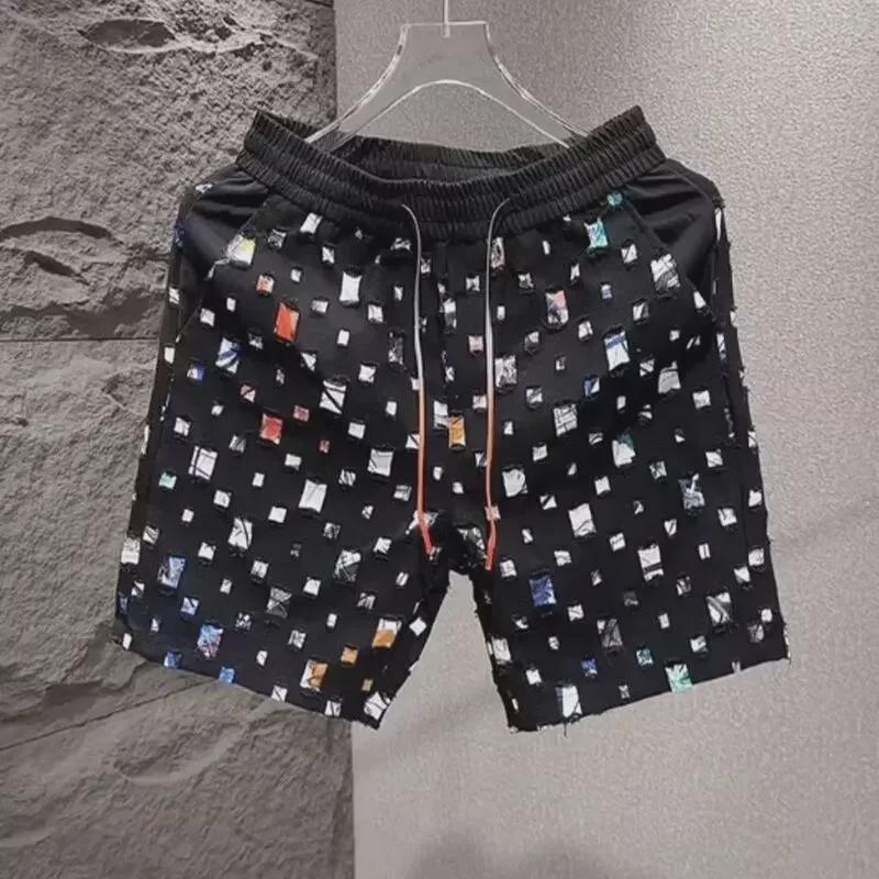 Men's Trendy Summer Print Shorts: Stylish, Youthful, Loose Beachwear